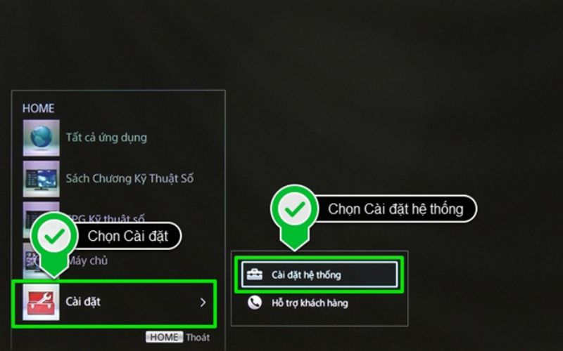 Cách khắc phục tivi Sony mất hết ứng dụng