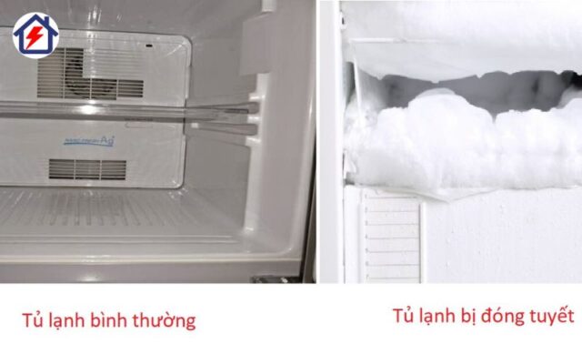 Tủ lạnh AQUA bị đóng tuyết