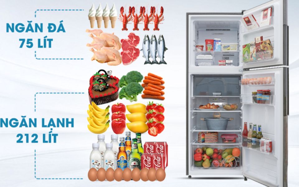 Tủ lạnh dưới 5 triệu sở hữu dung tích đa dạng từ 50 đến 233 lít