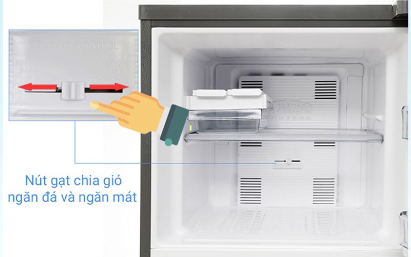 Chỉnh nhiệt độ Tủ lạnh Panasonic có cần gạt