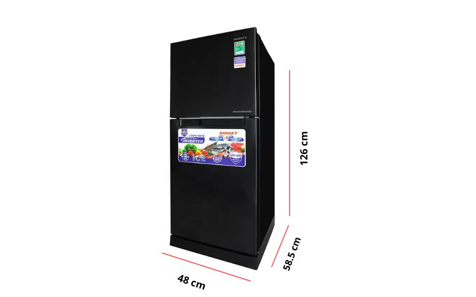 Kích thước tủ lạnh 140l