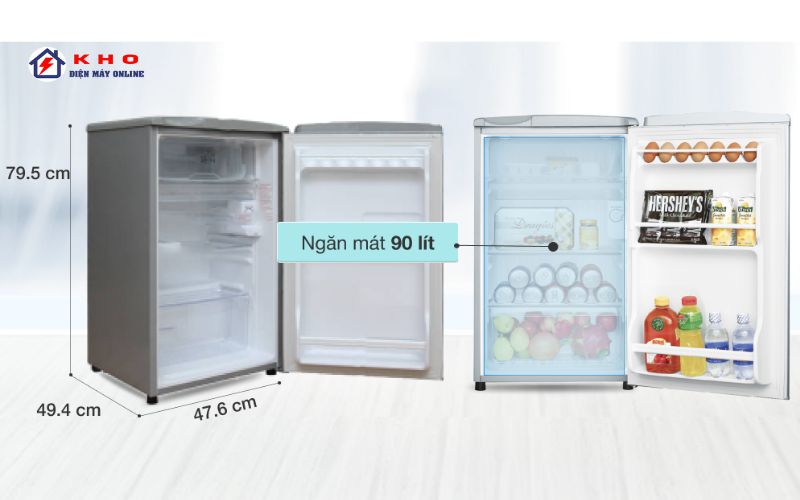 Kích thước tủ lạnh 90 lít
