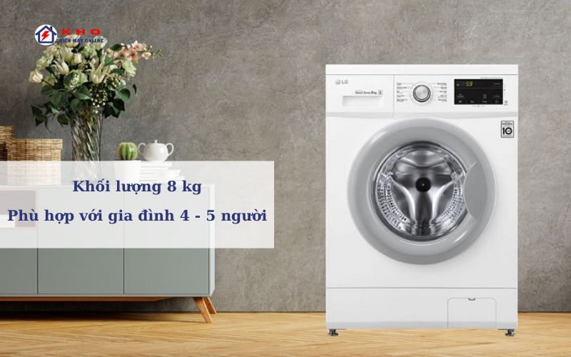 Máy giặt LG 8kg phù hợp cho gia đình từ 4 - 5 người