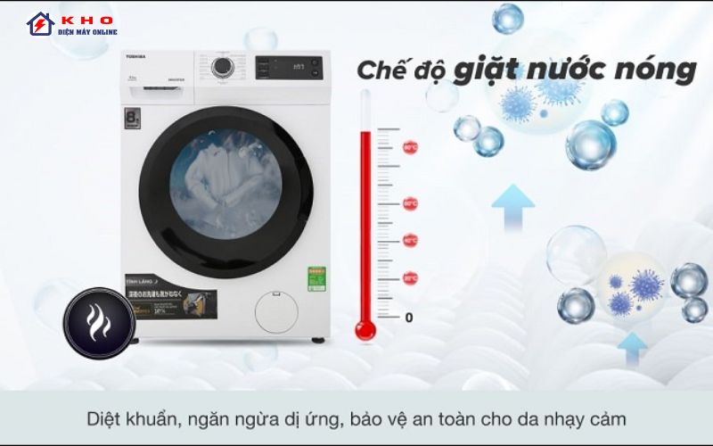 Ưu điểm khi sử dụng máy giặt nước nóng