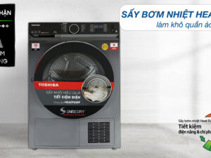 Máy sấy bơm nhiệt Toshiba 10 kg TD-BK110GHV(MK) - Đặc điểm và cơ chế sấy