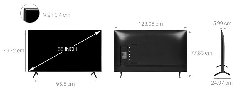 Smart Tivi Samsung 4K Crystal UHD 55 inch UA55AU7000