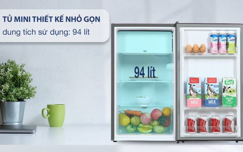 Tủ lạnh mini dưới 2 triệu dung tích nhỏ
