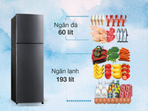 Tủ lạnh Sharp Inverter 253 lít SJ-X282AE-DS - Dung tích ngăn đá 60 lít, ngăn lạnh 193 lít