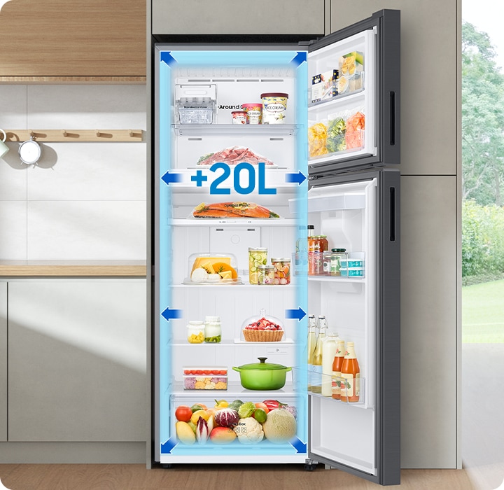  Dung tích tủ lạnh Samsung RT35CB56448C/SV tăng thêm 20L