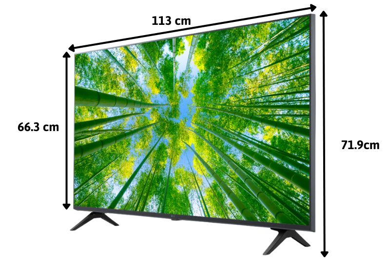 Kích thước Smart Tivi LG 50 inch 50UQ7550PSF