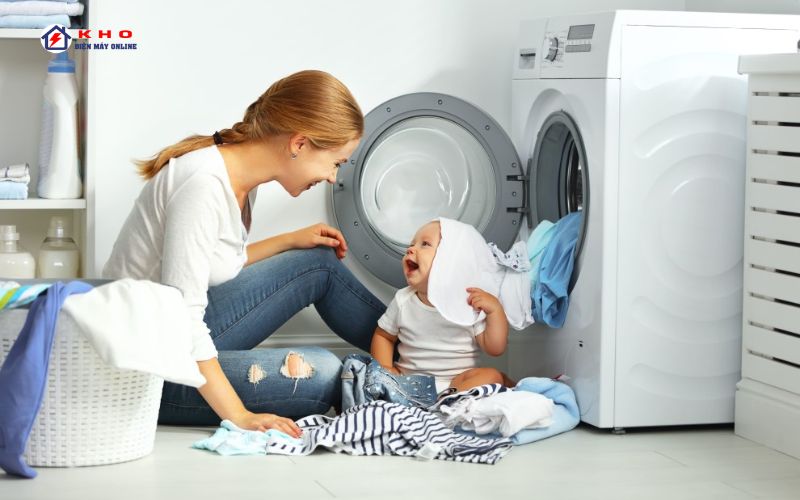 Sử dụng máy giặt có chế độ giặt đồ em bé