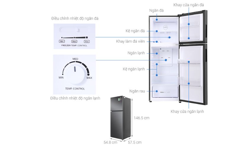 Tủ lạnh Aqua AQR-T239FA (HB) 212 lít