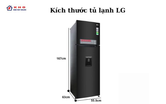 Kích thước tủ lạnh LG
