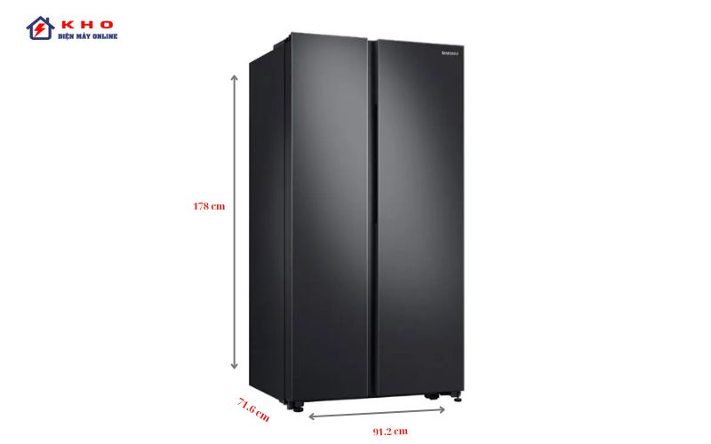 Kích thước tủ lạnh Samsung Side by side RS62R5001B4/SV