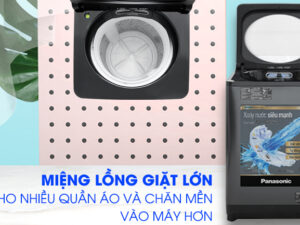 Máy giặt Panasonic Inverter 10.5 Kg NA-FD10AR1BV-Giặt được nhiều quần áo trong lồng giặt lớn