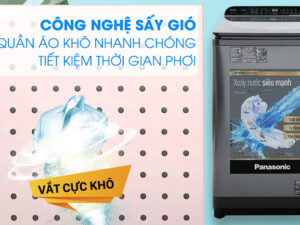 Máy giặt Panasonic Inverter 10.5 Kg NA-FD10AR1BV-Giúp quần áo khô tự nhiên, tránh bị hỏng với công nghệ sấy gió