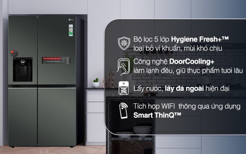 Tủ lạnh LG 4 cánh được trang bị nhiều công nghệ và tính năng thông minh