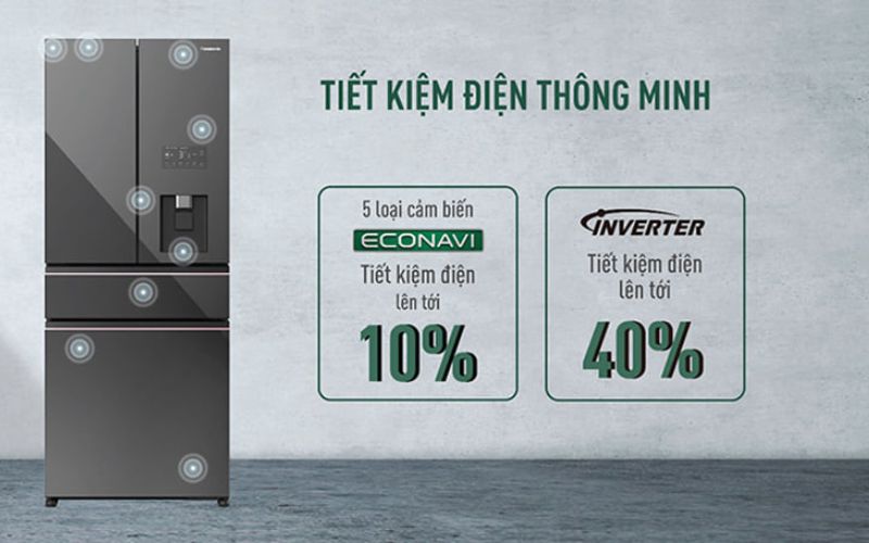 Tủ lạnh Panasonic kết hợp công nghệ Inverter _ cảm biến Econavi tiết kiệm 50% điện năng