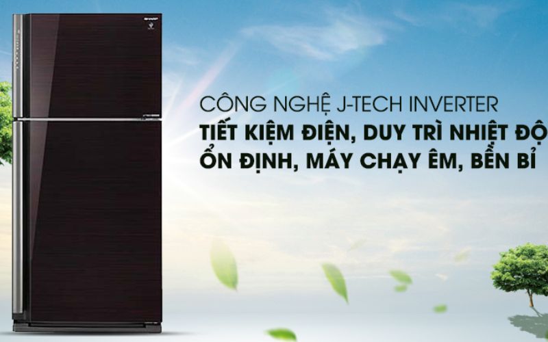 Tủ lạnh Sharp Inverter tiết kiệm điện đến 35%, hoạt động êm ái