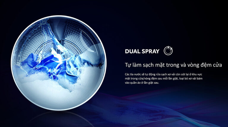 Dua spray Máy giặt Aqua Inverter 11 kg AQD-DW1100J.BK