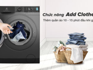 Máy giặt Electrolux Inverter 11 kg EWF1141R9SB - Công nghệ Add Clothes
