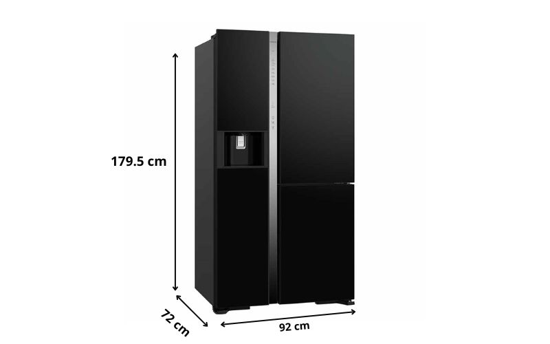 Kích thước tủ lạnh Hitachi Side by side
