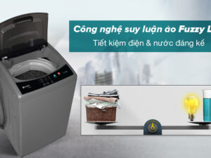 Máy giặt Casper Inverter 7.5 kg WT-75NG1 - Công nghệ suy luận ảo Fuzzy Logic giúp tiết kiệm điện và nước đáng kể