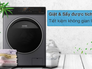 Máy giặt sấy Panasonic Inverter 10 kg NA-S106FC1LV - Tích hợp chức năng giặt và sấy tiện lợi cho việc sử dụng, tiết kiệm không gian lắp đặt