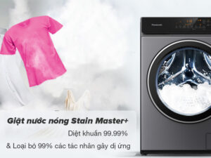 Máy giặt sấy Panasonic Inverter 10 kg NA-S106FC1LV - Công nghệ giặt nước nóng Stain Master  diệt khuẩn đến 99.99% và loại bỏ đến 99% các tác nhân gây dị ứng