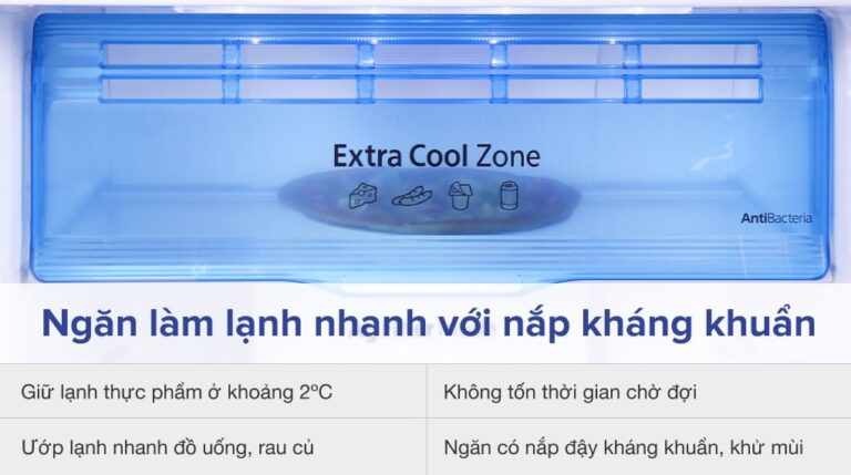Tủ lạnh Panasonic Inverter 326 lít NR-TL351VGMV - Ngăn Extra Cool Zone