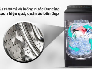 Máy giặt Panasonic 10 Kg NA-F100A9BRV - Lồng giặt Sazanami với luồng nước Dancing Water Flow