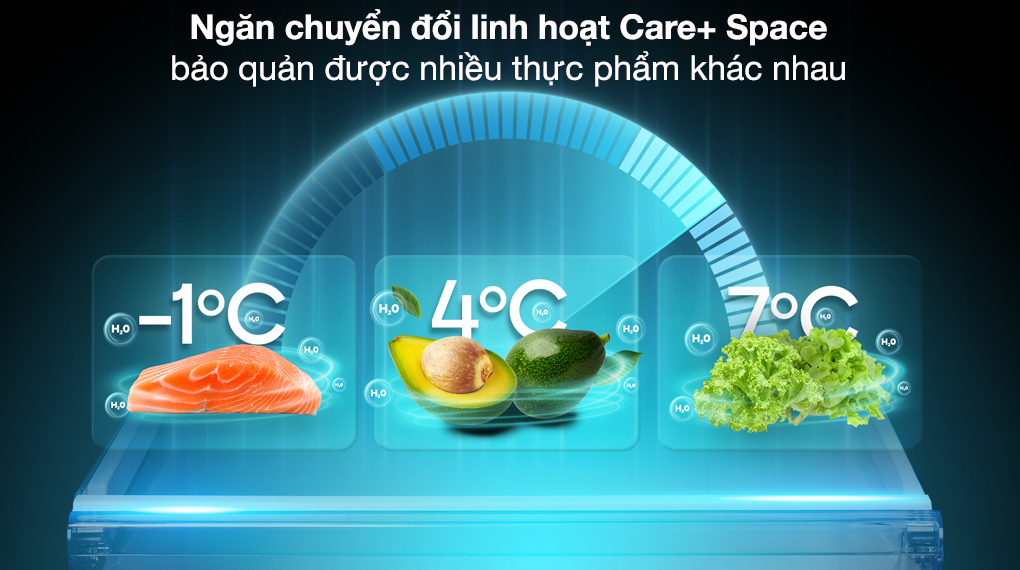 Tủ lạnh Casper Inverter 425 lít Multi door RM-430VBM - Ngăn chuyển đổi linh hoạt Care Space
