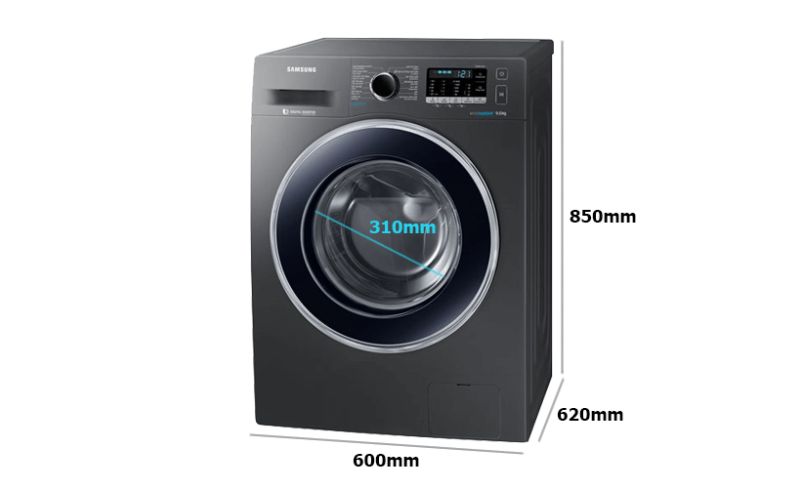 Kích thước máy giặt 9kg