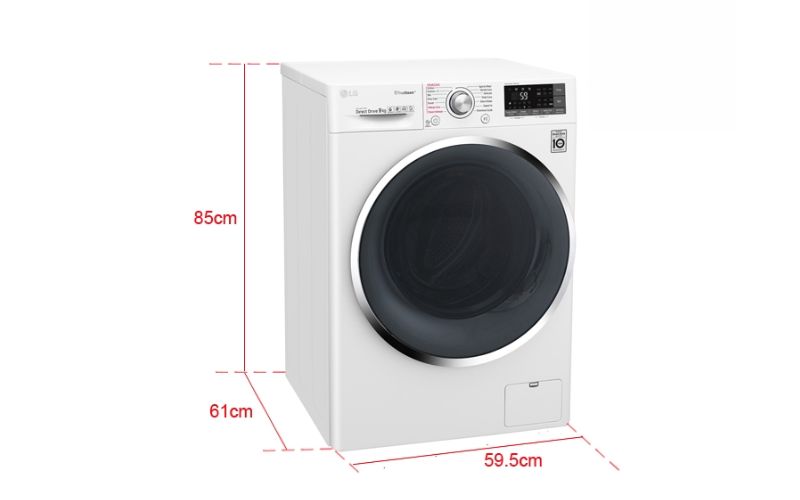 Kích thước máy giặt LG cửa ngang có sấy