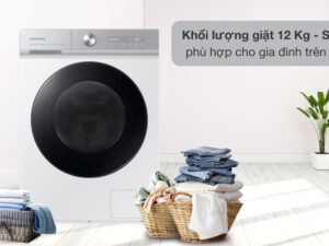 Máy giặt sấy Samsung Inverter 12 kg WD12BB944DGHSV - Khối lượng giặt