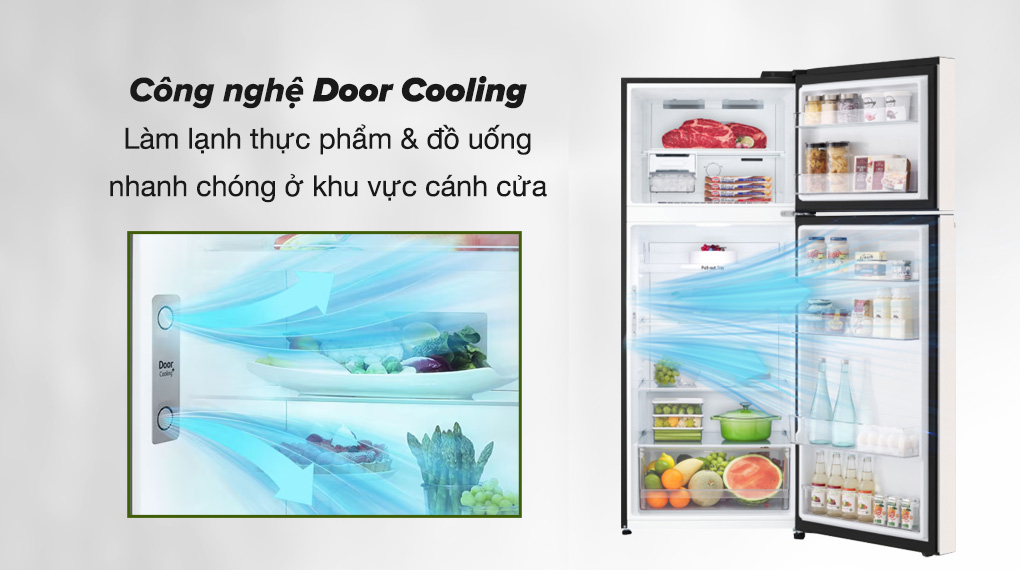 Công nghệ Door Cooling làm lạnh thực phẩm nhanh chóng ở khu vực cửa tủ