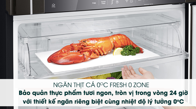 Ngăn Fresh O Zone - Tủ lạnh LG Inverter 475 lít GN-D602BL