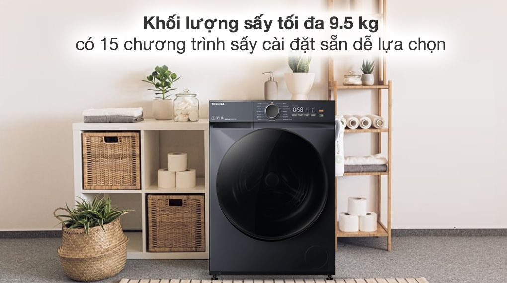 Máy giặt Toshiba Inverter 9.5 kg TW-T21BU105UWV(MG) - Khối lượng và chương trình giặt