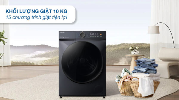 Máy giặt Toshiba Inverter 10 kg TW-T21BU110UWV(MG) - Khối lượng giặt
