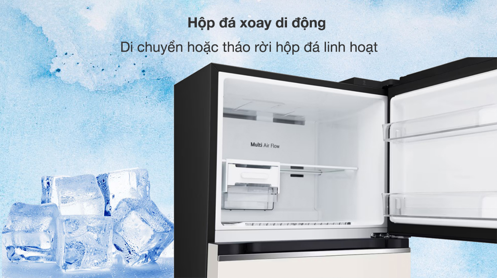 Tủ lạnh LG Inverter 335 lít GN-B332BG - Hộp đá xoay di dộng có thể tháo rời hoặc di chuyển linh hoạt thuận tiện cho việc bảo quản thực phẩm