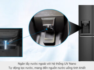 uvnano - Tủ lạnh LG Inverter 496 lít Multi Door InstaView Door in Door GR-X22MBI