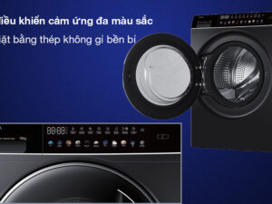 Máy giặt Aqua Inverter 10 kg AQD-DDW1000J BK - Bảng điều khiển cảm ứng đa màu sắc, lồng giặt bằng thép không gỉ bền bỉ
