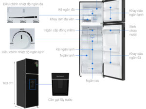 Tủ lạnh Aqua Inverter 279 lít AQR-T300FA(WFB)