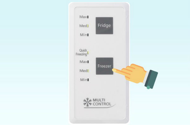 Điều chỉnh nhiệt độ ngăn đông tủ lạnh Panasonic