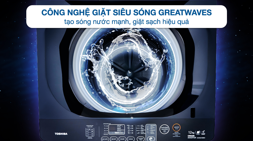 Giặt siêu sóng Máy giặt Toshiba Inverter 13 kg AW-DUM1400LV (MK)