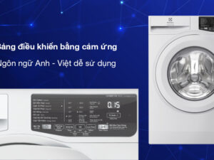 Máy giặt Electrolux Inverter 9 kg EWF9025DQWB - Bảng điều khiển cảm ứng và ngôn ngữ Anh Việt dễ sử dụng