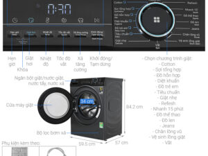 Máy giặt Aqua Inverter 10.5 kg AQD-A1052J BK