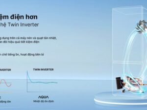 Tủ lạnh Aqua Inverter 292 lít AQR-B350MA(GM) - Công nghệ Twin Inverter vận hành êm ái, duy trì nhiệt độ ổn định và cho khả năng siêu tiết kiệm điện