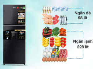 Tủ lạnh Panasonic Inverter 326 lít NR-TL351GVKV - Dung tích