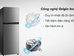 Tủ lạnh Toshiba Inverter 312 lít GR-RT416WE-PMV(58)-MM - Công nghệ Origin Inverter tiết kiệm điện, vận hành êm ái